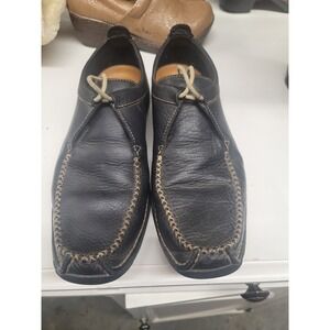 Cole Haan Nike Air Mens Black Leather Loafers Dress Casual Shoes